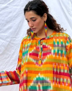 Kajri Gamcha Cotton Dress - GMC