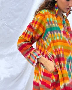 Kajri Gamcha Cotton Dress - GMC