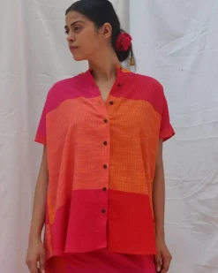 Kaleidoscope Handwoven Cotton Top - RC