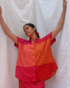 Kaleidoscope Handwoven Cotton Top - RC