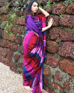 Kashish Handwoven Cotton Saree - Holi