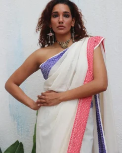 Katyayani Handwoven Linen Cotton Jamdani Saree - Uma