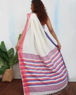 Katyayani Handwoven Linen Cotton Jamdani Saree - Uma