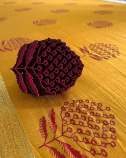 Keshavi Blockprinted Dola Silk Saree - RB