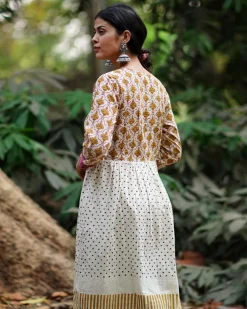 Koyal Si Tu Ivory Block Printed Cotton Kurta set- WW