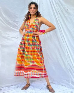 Koyel Gamcha Cotton Dress - GMC