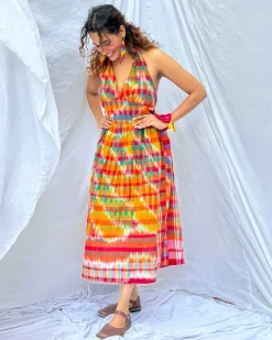 Koyel Gamcha Cotton Dress - GMC