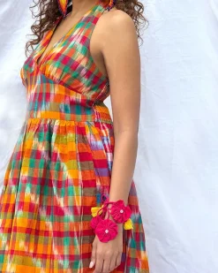 Koyel Gamcha Cotton Dress - GMC