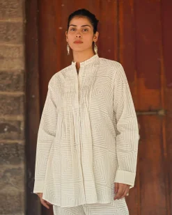 Lamb’s Whim Ivory Block Printed Top - SFD