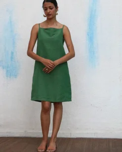 Lana Handwoven Linen Dress - Breathe