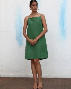 Lana Handwoven Linen Dress - Breathe