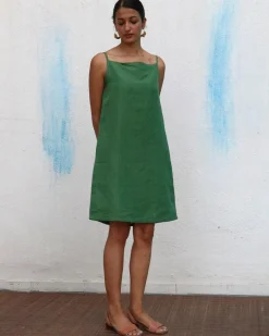 Lana Handwoven Linen Dress - Breathe