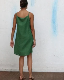 Lana Handwoven Linen Dress - Breathe
