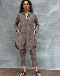 Leaves & Light Blockprinted Cotton Kurta Set