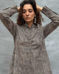 Leaves & Light Blockprinted Cotton Kurta Set