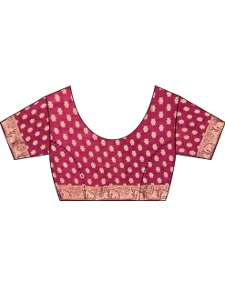 Leela Blockprinted Dola Silk Saree - RB
