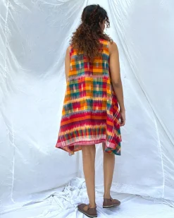 Leelabali Gamcha Cotton Dress - GMC