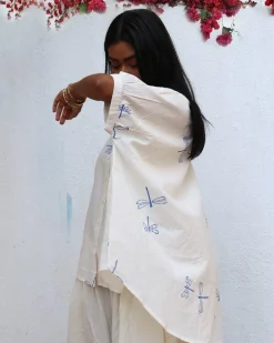 Litha Blockprinted Cotton Shirt - BGVL
