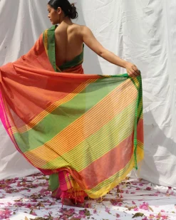 Lorelei Handwoven Cotton Saree - LIDD