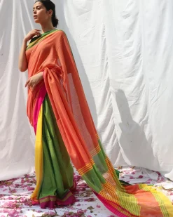 Lorelei Handwoven Cotton Saree - LIDD