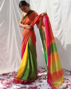 Lorelei Handwoven Cotton Saree - LIDD