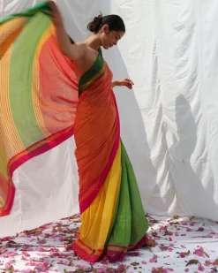 Lorelei Handwoven Cotton Saree - LIDD