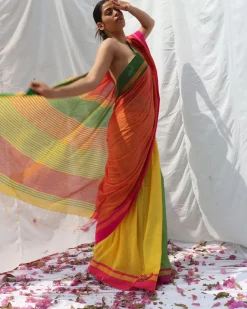 Lorelei Handwoven Cotton Saree - LIDD