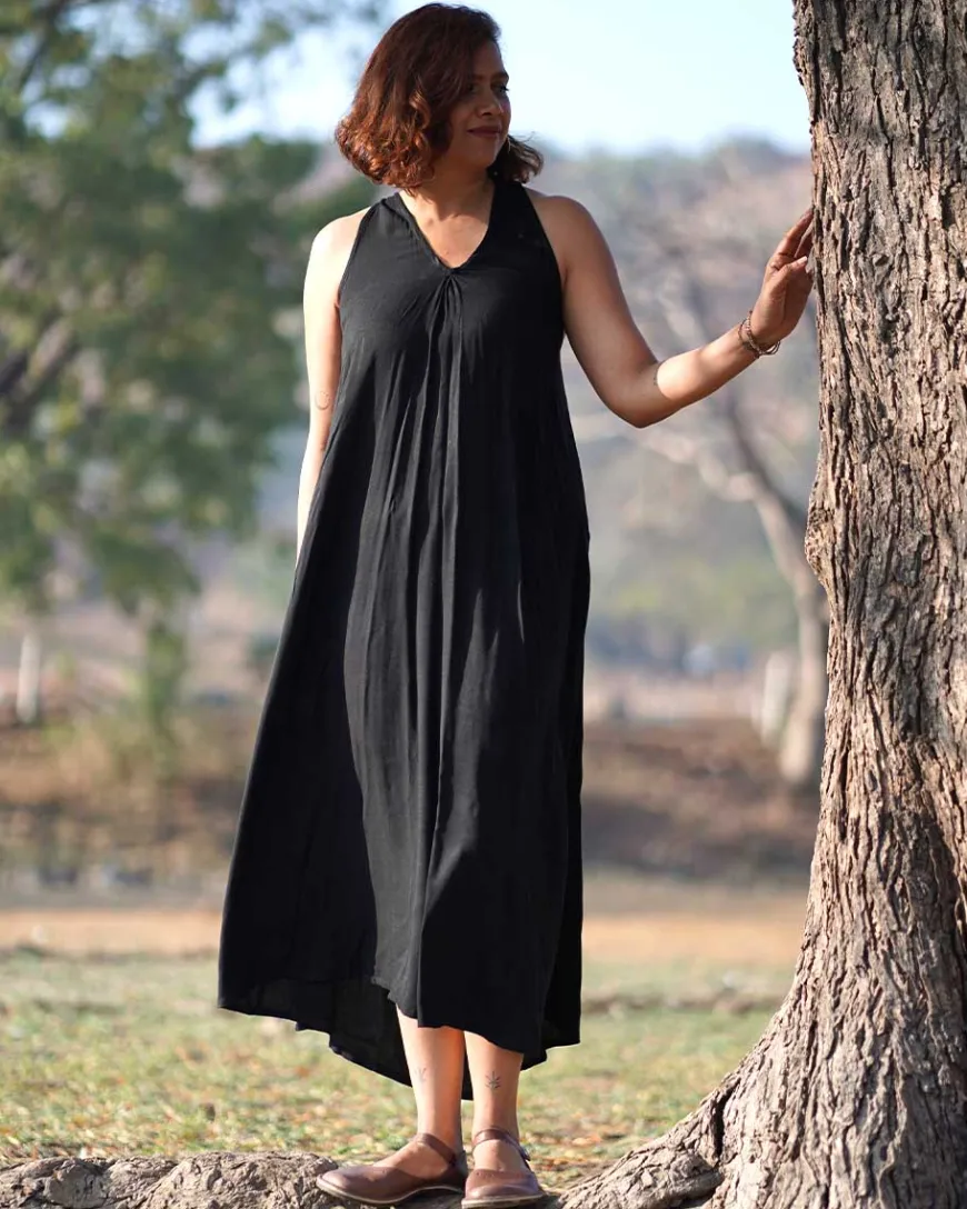 Luminous Handwoven Bamboo Dress