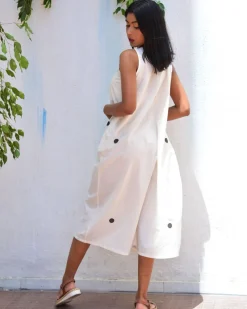 Lunar Lace Handblockprinted Cotton Dress - Vnmn