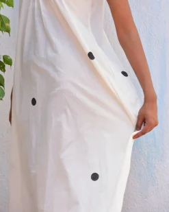 Lunar Lace Handblockprinted Cotton Dress - Vnmn