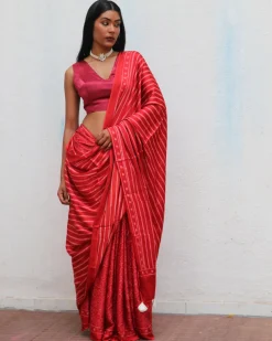 Ma Cherie Blockprinted Modal Silk Saree