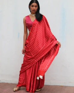 Ma Cherie Blockprinted Modal Silk Saree