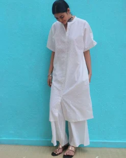 Magadhi Cotton Kurta Set - Safed