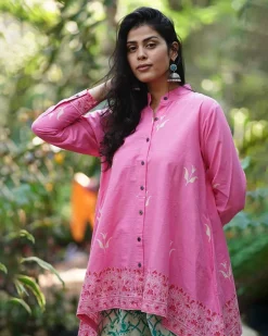 Magnolia’s Mist Pink Handblock Top - MMG