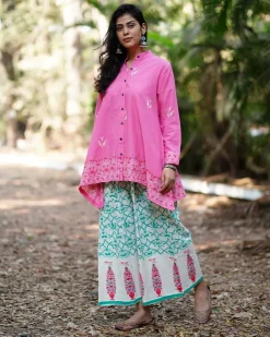Magnolia’s Mist Pink Handblock Top - MMG