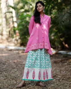 Magnolia’s Mist Pink Handblock Top - MMG