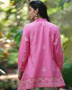 Magnolia’s Mist Pink Handblock Top - MMG