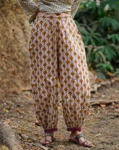 Malika Ivory Block Printed Cotton Pant - WW
