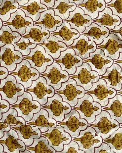 Malika Ivory Block Printed Cotton Pant - WW