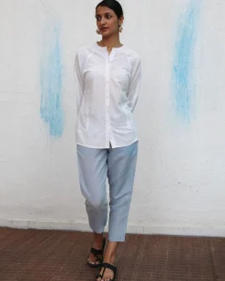 Marilla Handwoven Linen Shirt - Breathe
