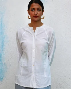 Marilla Handwoven Linen Shirt - Breathe