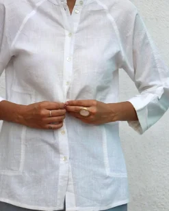 Marilla Handwoven Linen Shirt - Breathe
