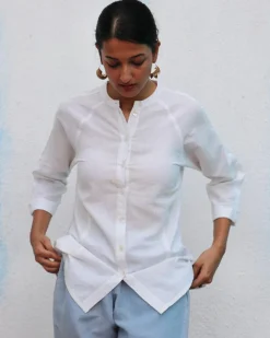 Marilla Handwoven Linen Shirt - Breathe
