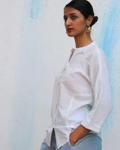 Marilla Handwoven Linen Shirt - Breathe