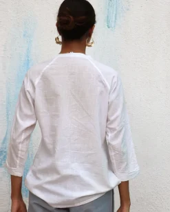 Marilla Handwoven Linen Shirt - Breathe