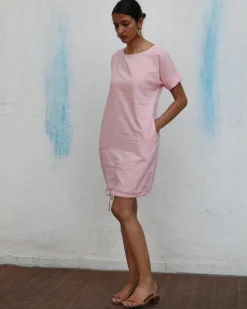 Maryse Handwoven Linen Dress - Breathe