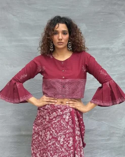 Meadow Blockprinted Cotton Blouse