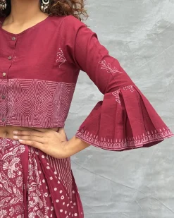 Meadow Blockprinted Cotton Blouse