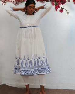 Mehuli Blockprinted Cotton Kurta Set - BGVL