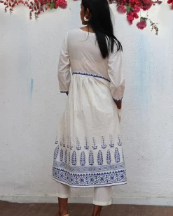 Mehuli Blockprinted Cotton Kurta Set - BGVL